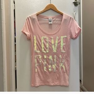 Great Condition! Victoria's Secret Pink Medium Sequin Shirt Top